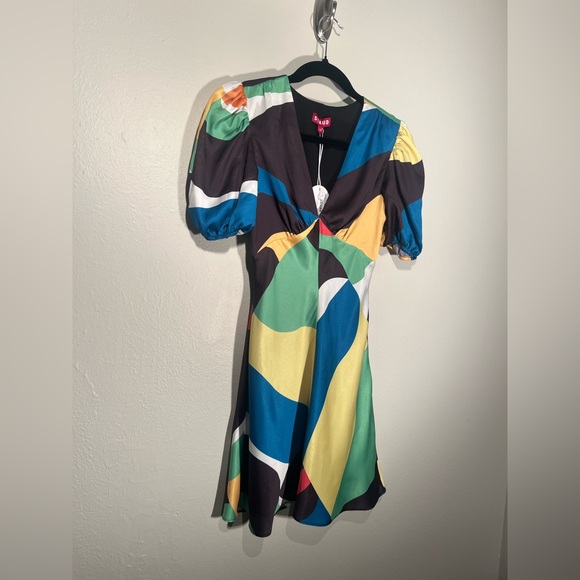 $265 MRSP | STAUD - Mini Milla Dress | Marble Wave | NWT | 00 - Picture 7 of 16